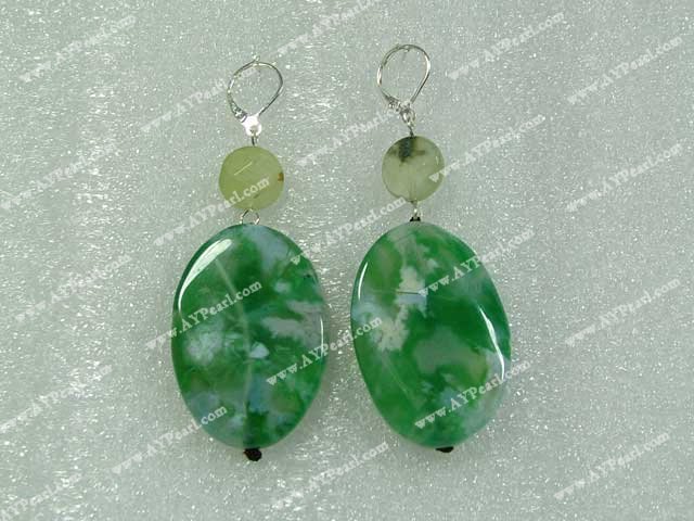 green agate earring