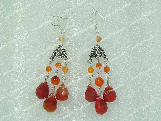 agate crystal earring