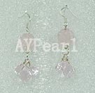 Wholesale Gemstone Earrings-rose quartz earring