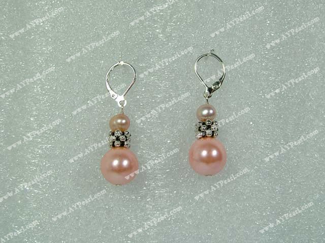 pearl sea shell bead earring