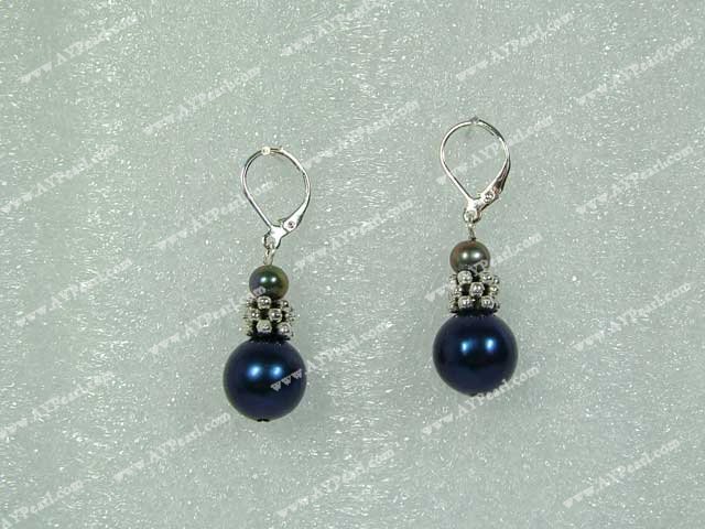 pearl sea shell bead earring