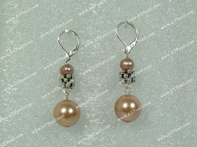 pearl sea shell bead earring