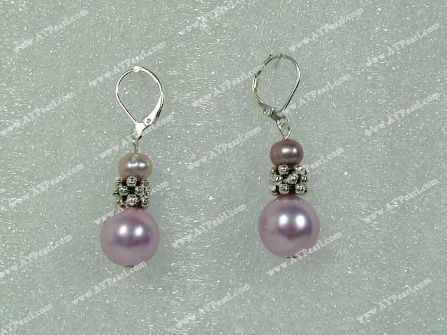 pearl sea shell bead earring