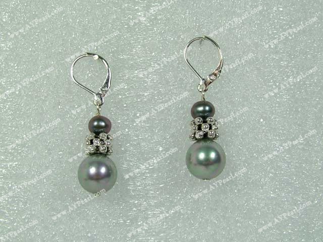 pearl sea shell bead earring