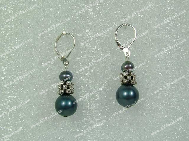 pearl sea shell bead earring