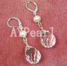 pearl crystal earring