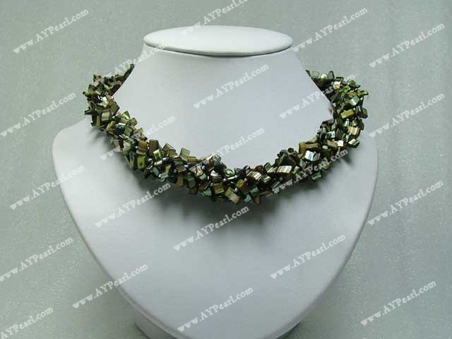 dyed shell necklace