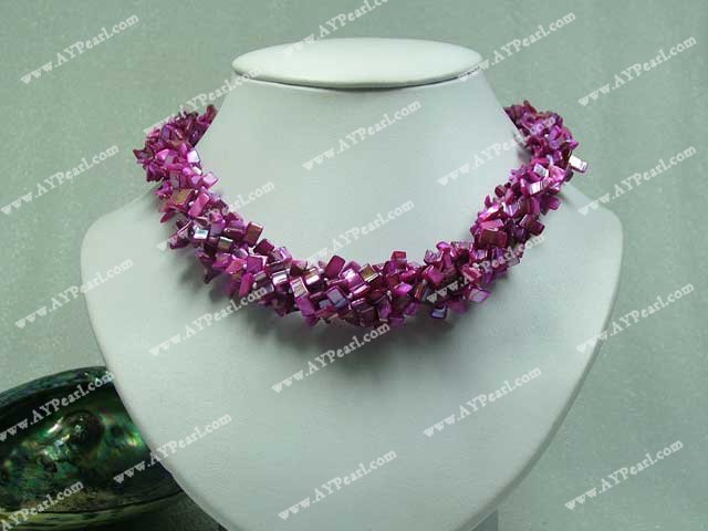 dyed shell necklace