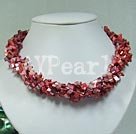 dyed shell necklace