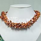 dyed shell necklace