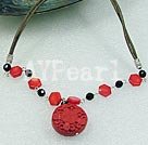 Wholesale lacquer wooden coral necklace