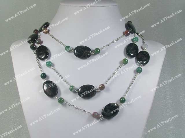 Indian agate halskjede