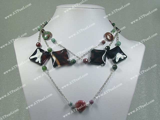 Indian agate halskjede
