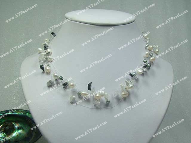 pearl gem necklace
