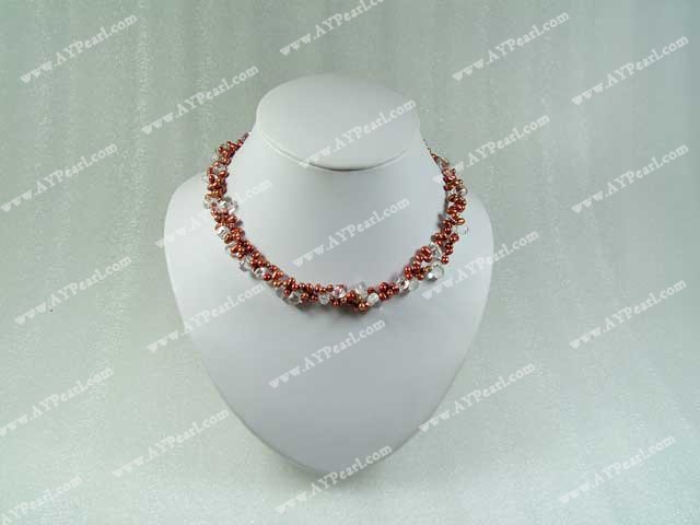 pearl crystal necklace