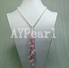 pearl rose quartz necklace