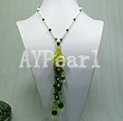 peridot pearl necklace