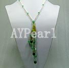 peridot pearl necklace