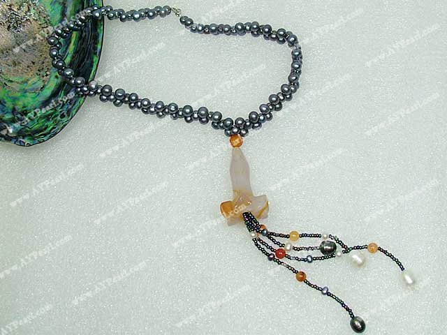 agate collier de perles