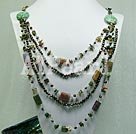 Wholesale Gemstone Necklace-indian agate pearl necklace