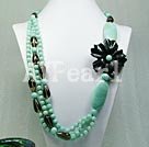Wholesale amazonite black onyx necklace