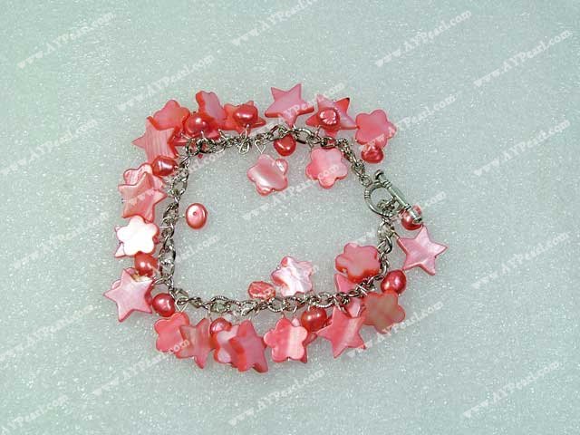 dyed pearl shell bracelet