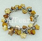 Wholesale dyed pearl shell bracelet