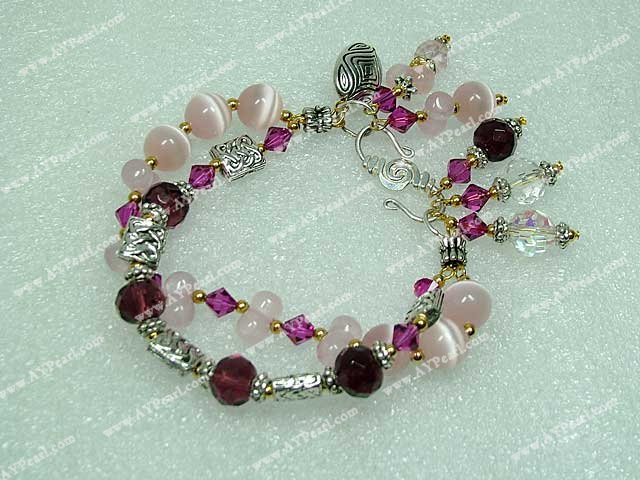 Austrian crystal cat's eye bracelet