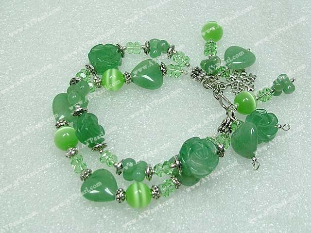 aventurine crystal cat's eye bracelet