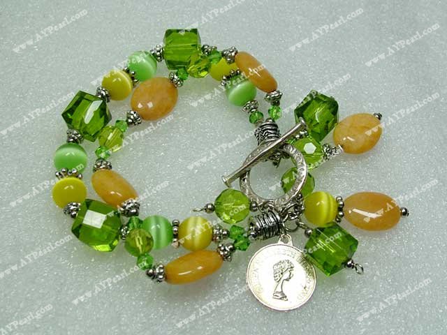 Wholesale Crystal Jewelry-yellow jade crystal bracelet