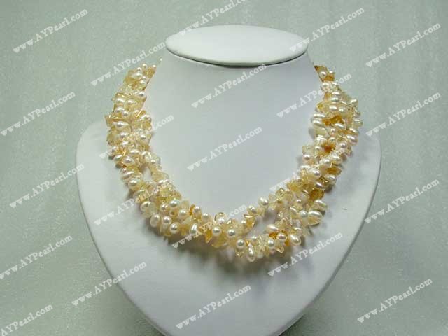 citrine pearl necklace