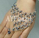 Wholesale black pearl fishing net bracelet