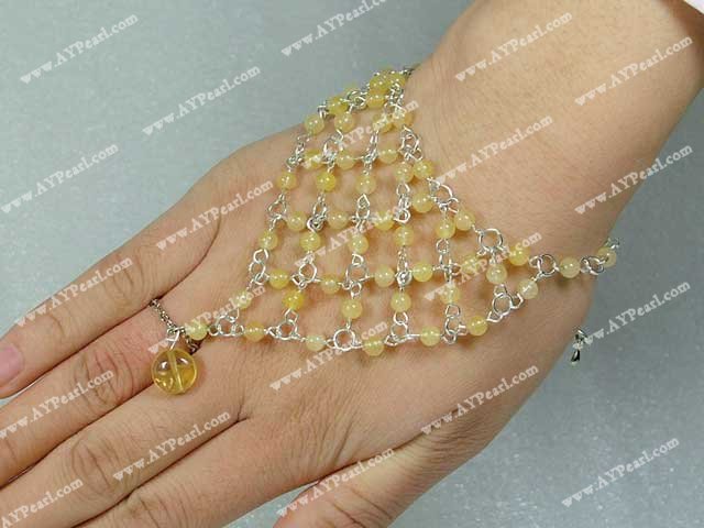 citrine fishing net bracelet