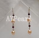 Wholesale pearl garnet earring