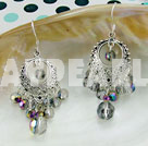 man-made crystal earring