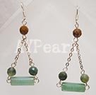 Wholesale Gemstone Earrings-aventurine indian agate earring