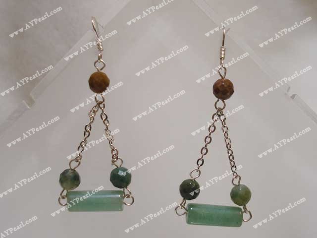 aventurine boucle d'oreille en agate indienne