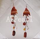 Wholesale earring-tropic fish agate earring