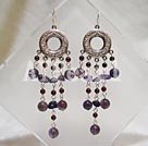 Wholesale Jewelry-amethyst garnet earring