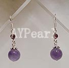 amethyst garnet earring