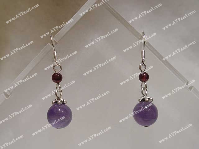 amethyst garnet earring