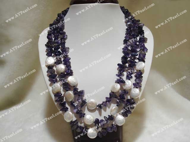 amethyst pearl necklace