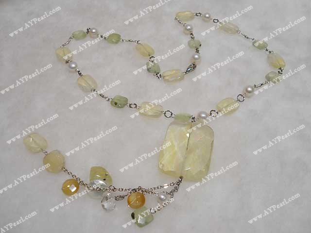 lemon crystal necklace
