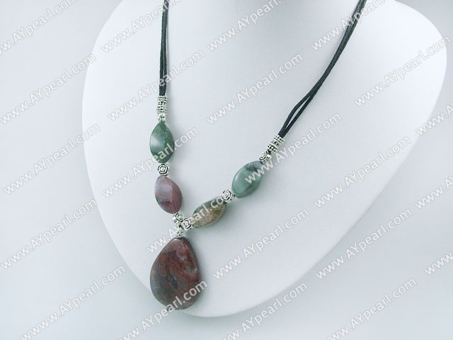 indian agate gem necklace