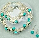 Wholesale Set Jewelry-turquoise pearl set