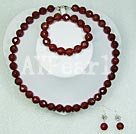 Wholesale Set Jewelry-faceted red agate set