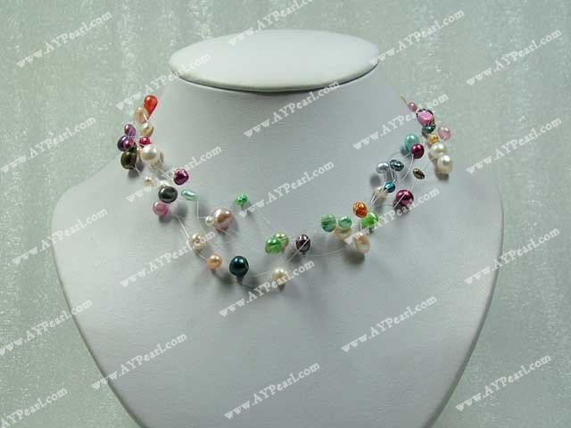 colored pearl necklace