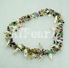 Wholesale Gemstone Bracelet-multi-stone pearl necklace