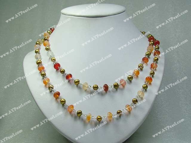 agate pearl necklace