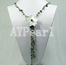 unakite shell necklace